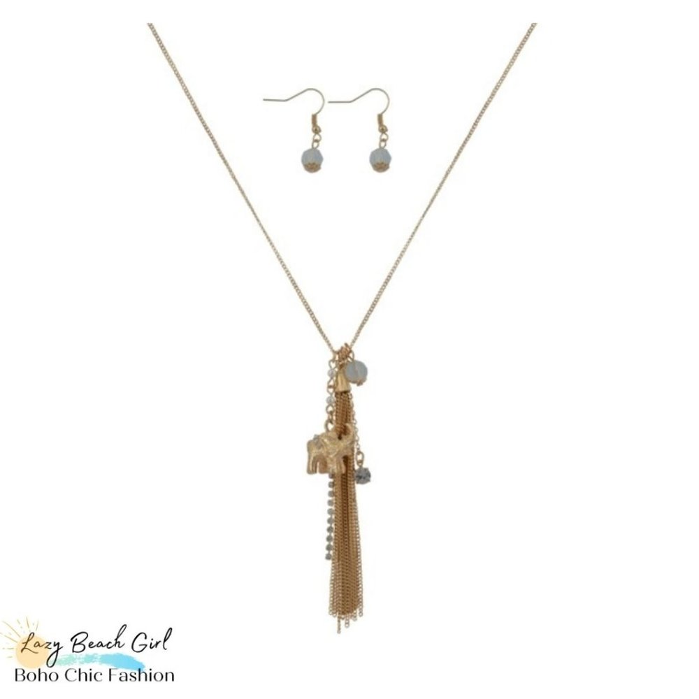 Elephant Tassel Necklace